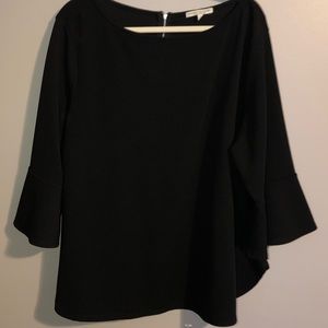 Bell Sleeve Black Top
